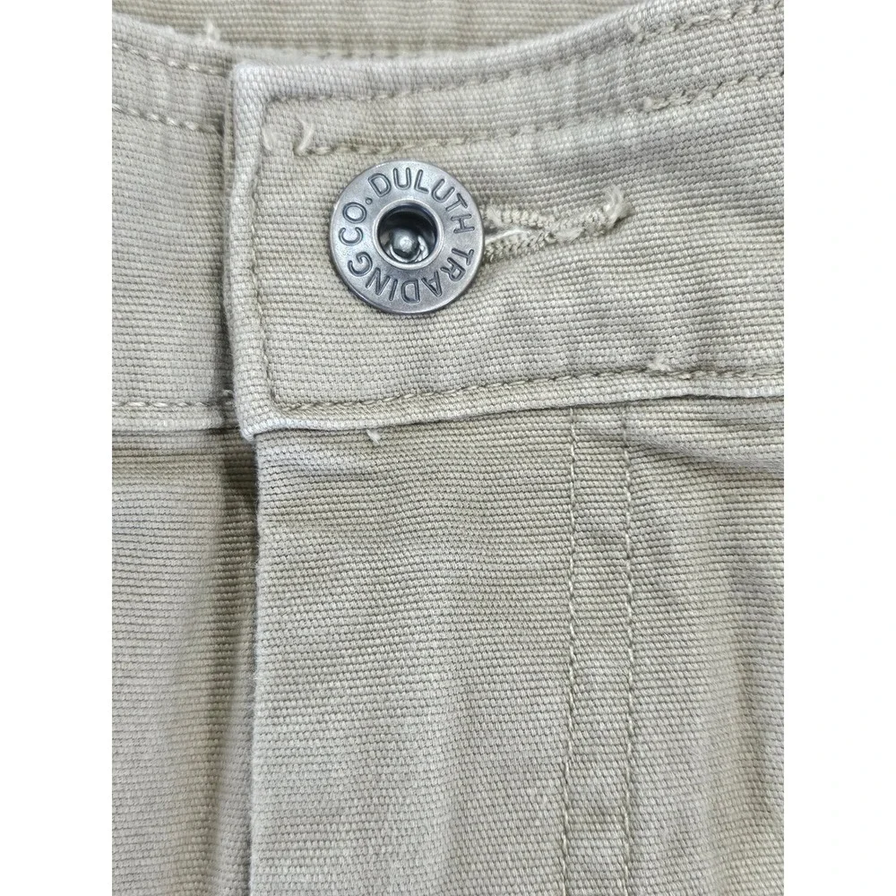 Duluth Trading Co Flex Fire Hose Cargo Shorts Mens 48 Khaki Tan Workwear Hiking